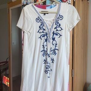 White Lace Up Lulu’s Dress